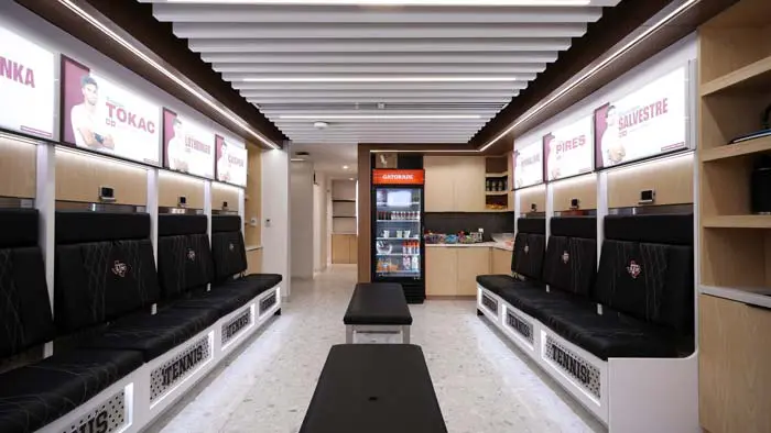 inside of locker room