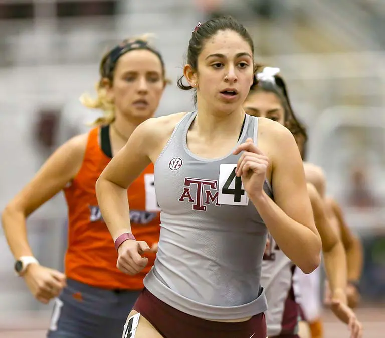 Rachel Bernardo running in a race