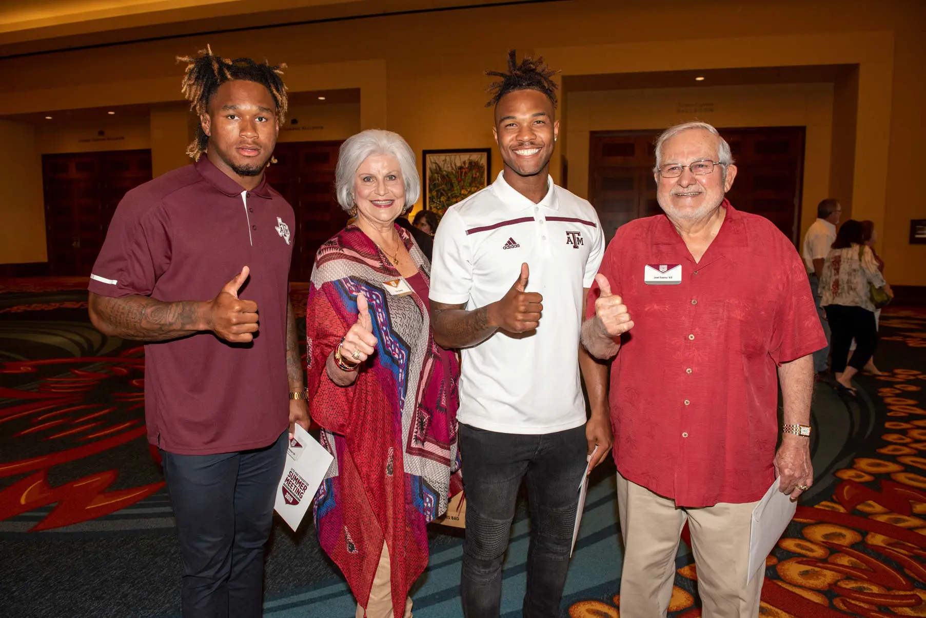 Camron Buckley and others giving thumbs up