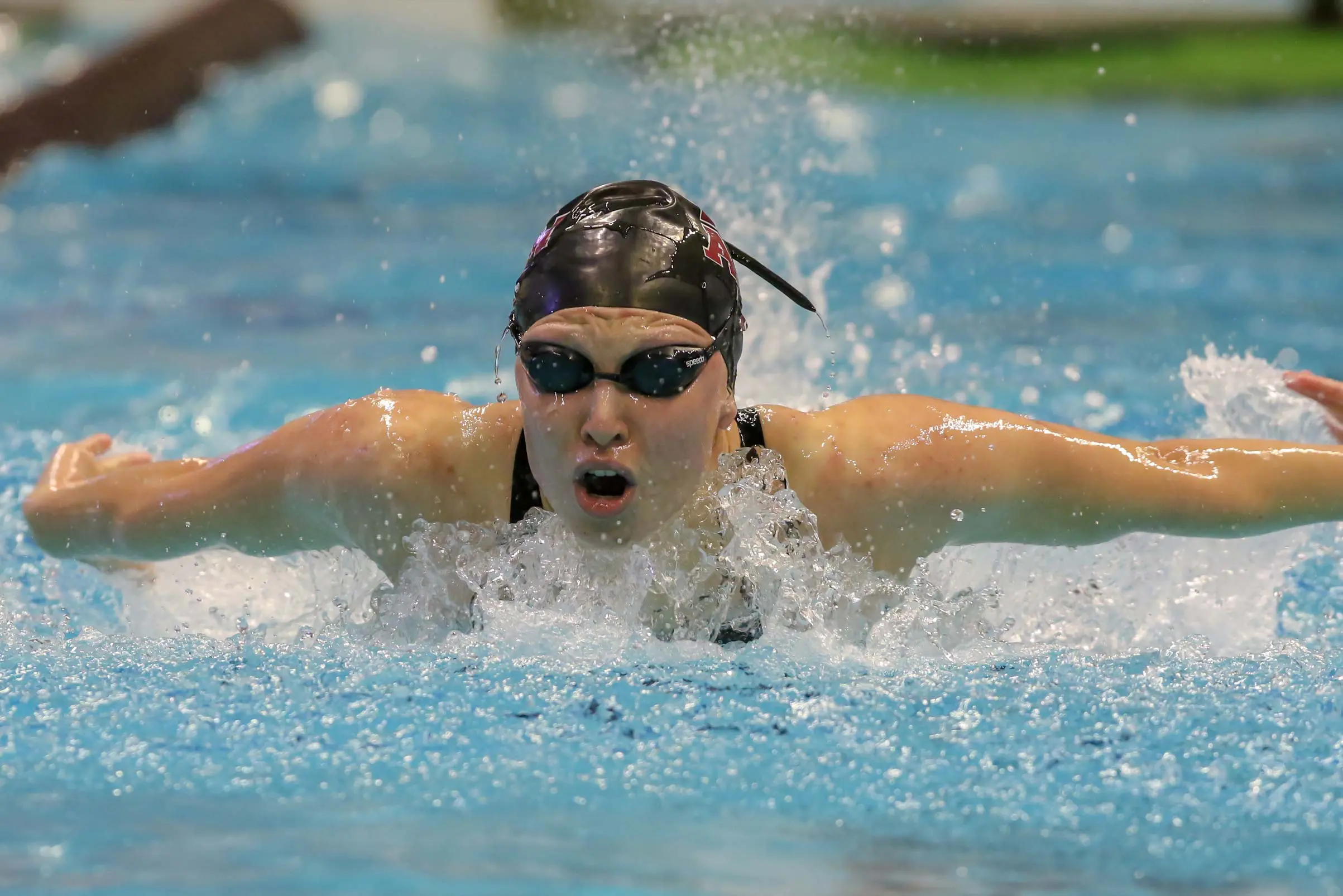 Tera Davis swimming