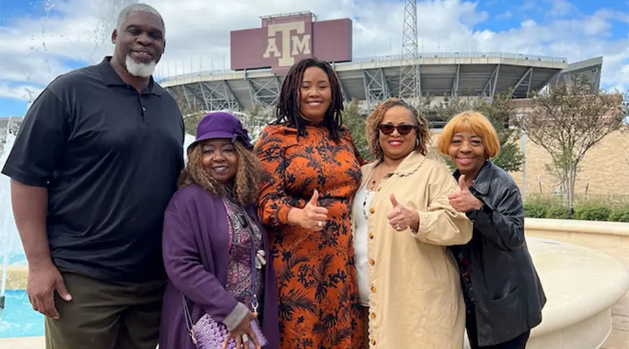 Richmond Webb posing with family