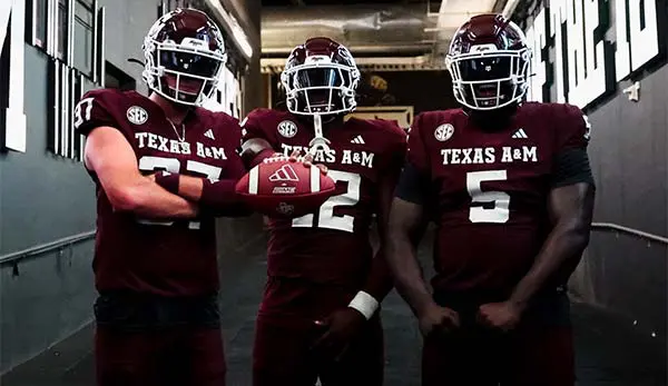 three Football players