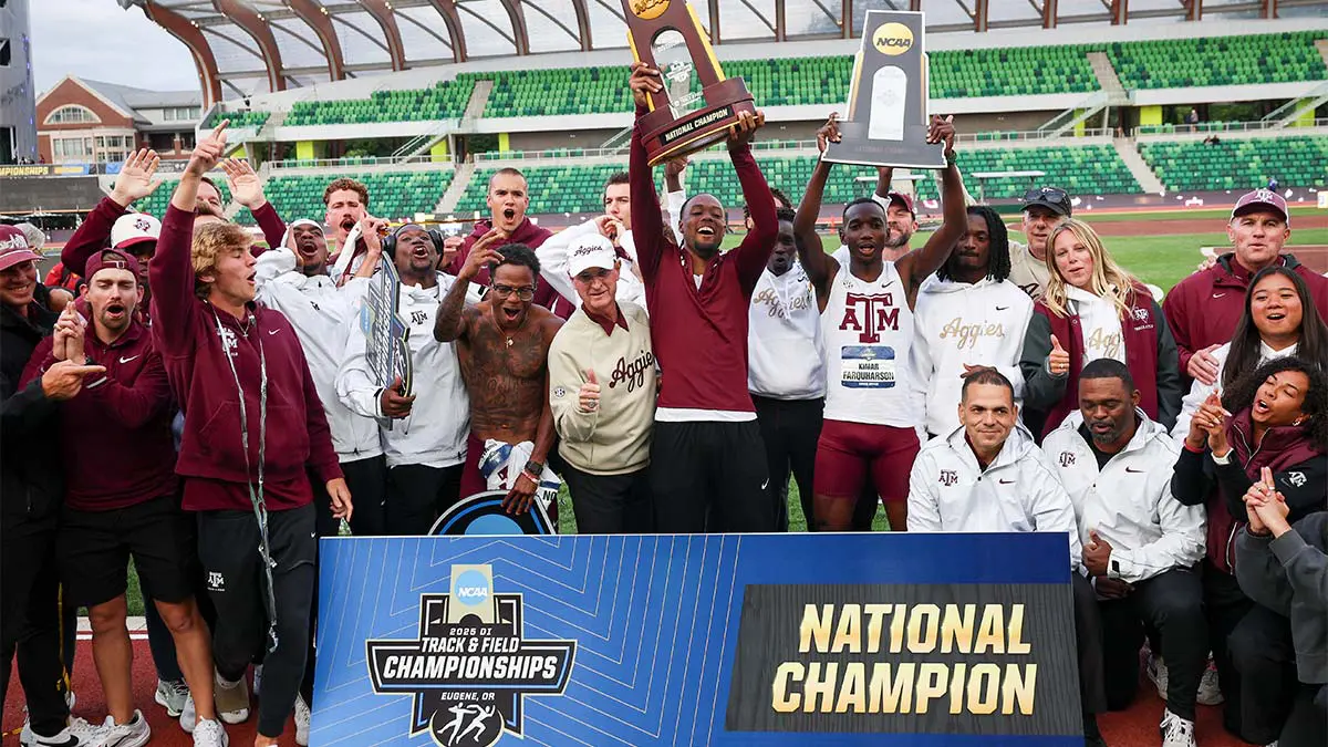 Teammates cheering with trophy